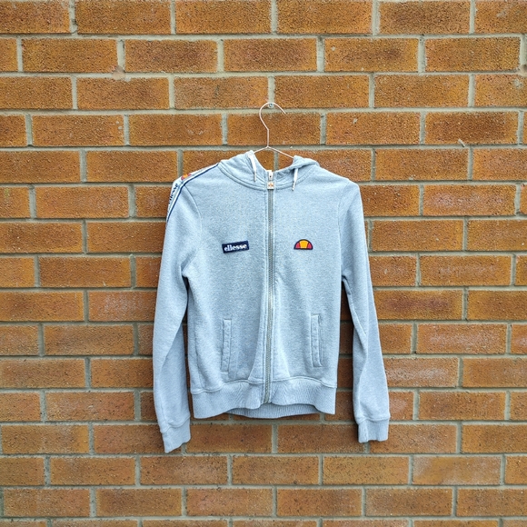 Ellesse Full-Zip Up Light Grey Woman's Hoodie - Picture 3 of 6